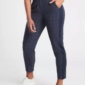 Athleta Brooklyn Ankle Pants 8 Blue Plaid!!
